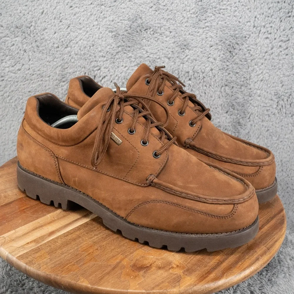 Rockport Waterproof Oxfords Shoes Men's Sz 12 XW Brown Leather Lace Up Gore-Tex